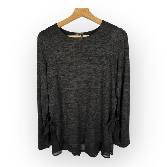 Nic + Zoe Womens size Small Firelight Space Dye Layered Tunic Sweater Top Gray - Picture 1 of 8